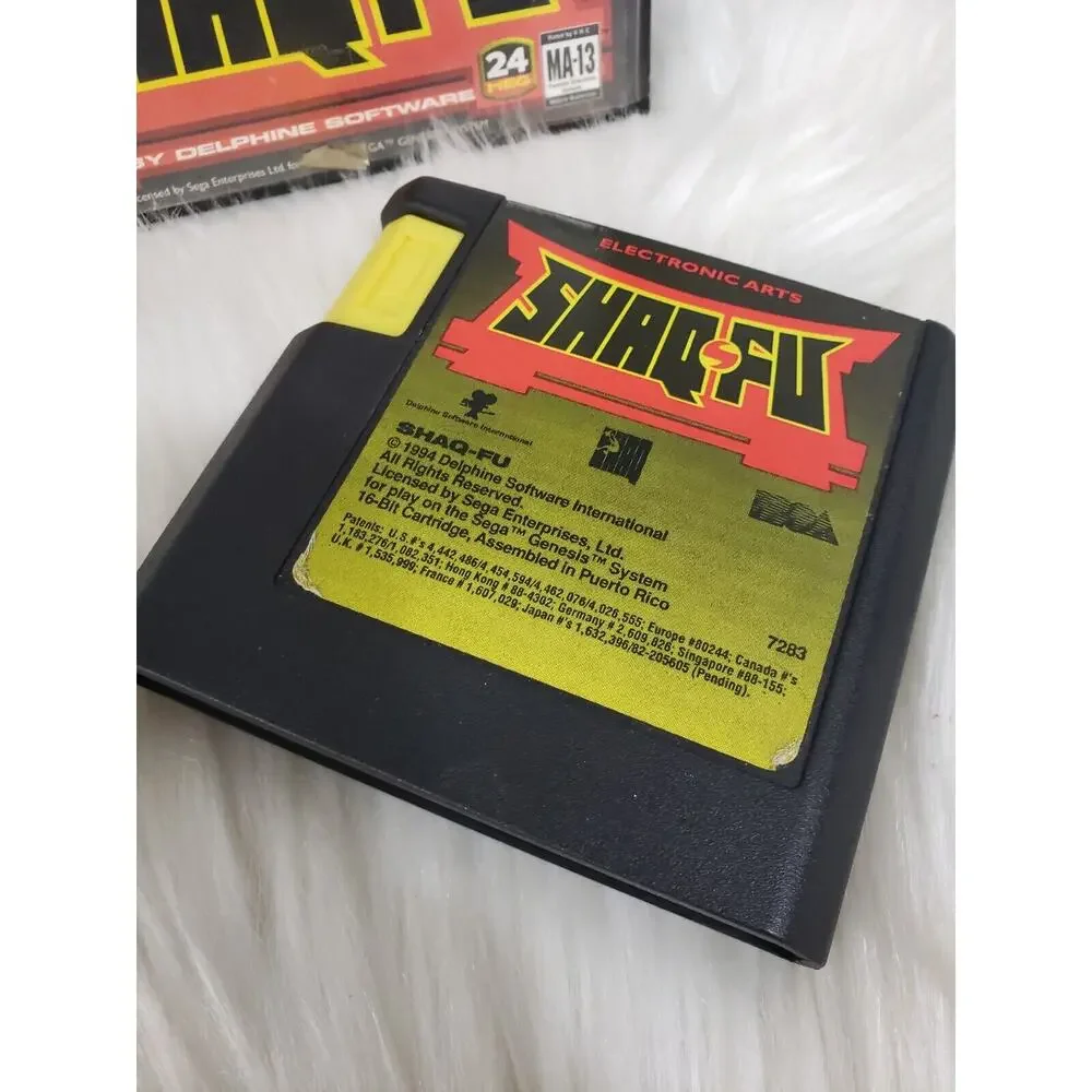 Shaq-Fu (Sega Genesis,‎ 1994) w/ Box game Tested Shaqfu
